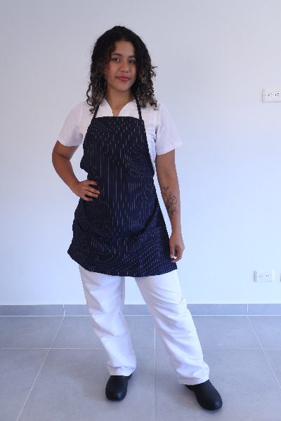 Delantal paruma clásica raya tiza 2480