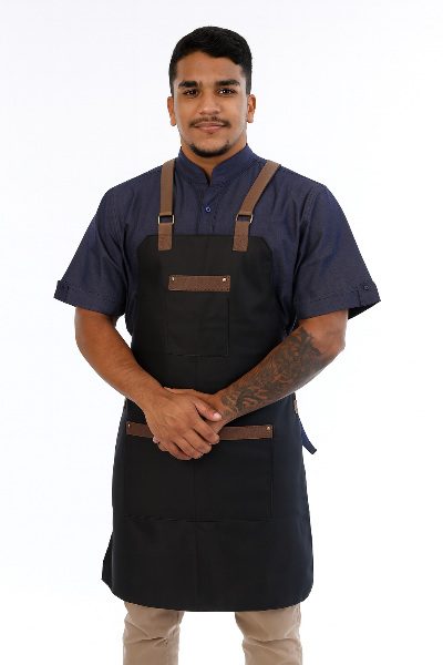 Delantal paruma dril con cuerina JC 6663