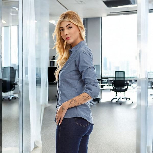Camisa mujer chambray 0803